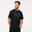 T-shirt en coton à manches courtes homme, noir