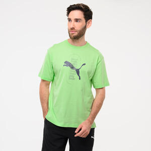 Camiseta Puma Hombre Verde Algodón Manga Corta