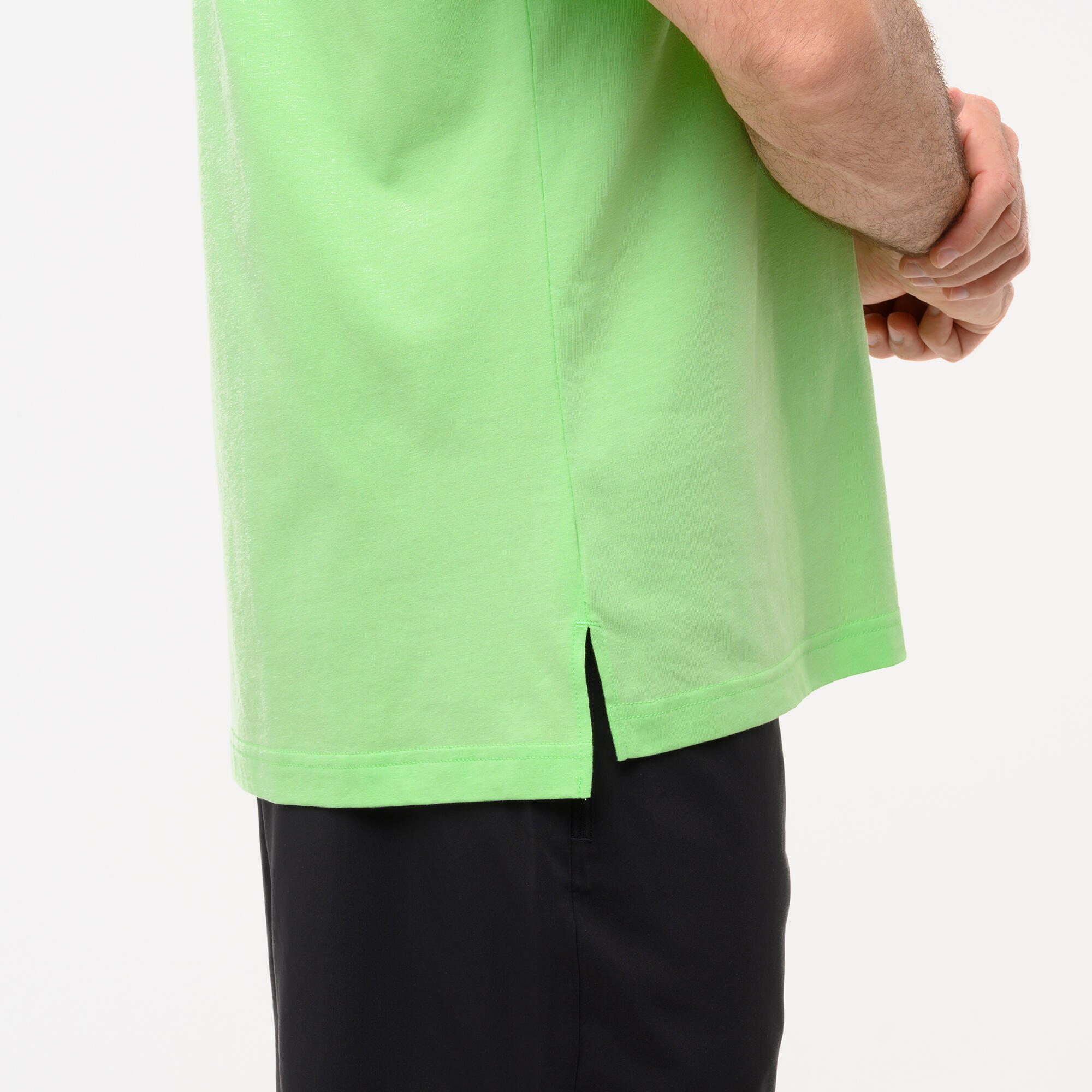 T-shirt Puma uomo palestra regular fit cotone verde 4/5