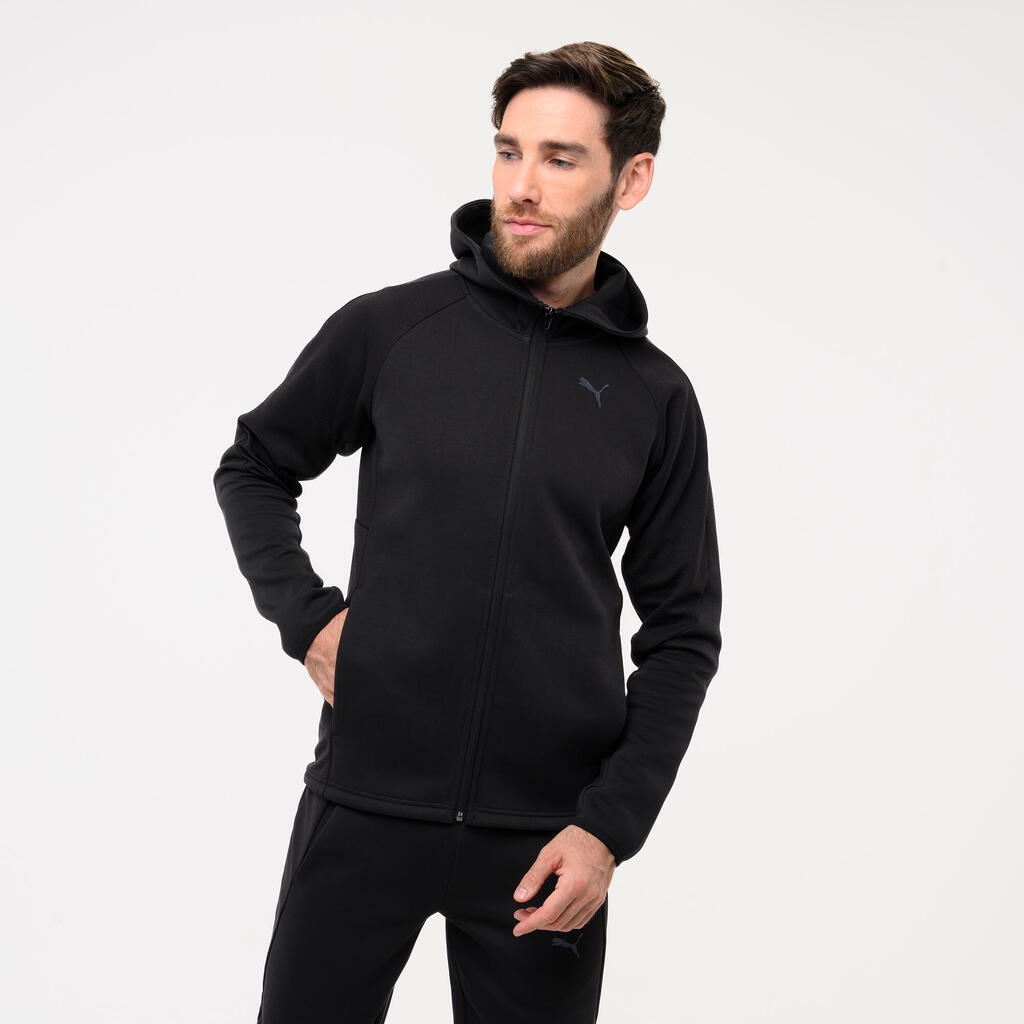 МЪЖКО ГОРНИЩЕ С КАЧУЛКА И ЦИП ACTIVE PUMA, ЧЕРНО