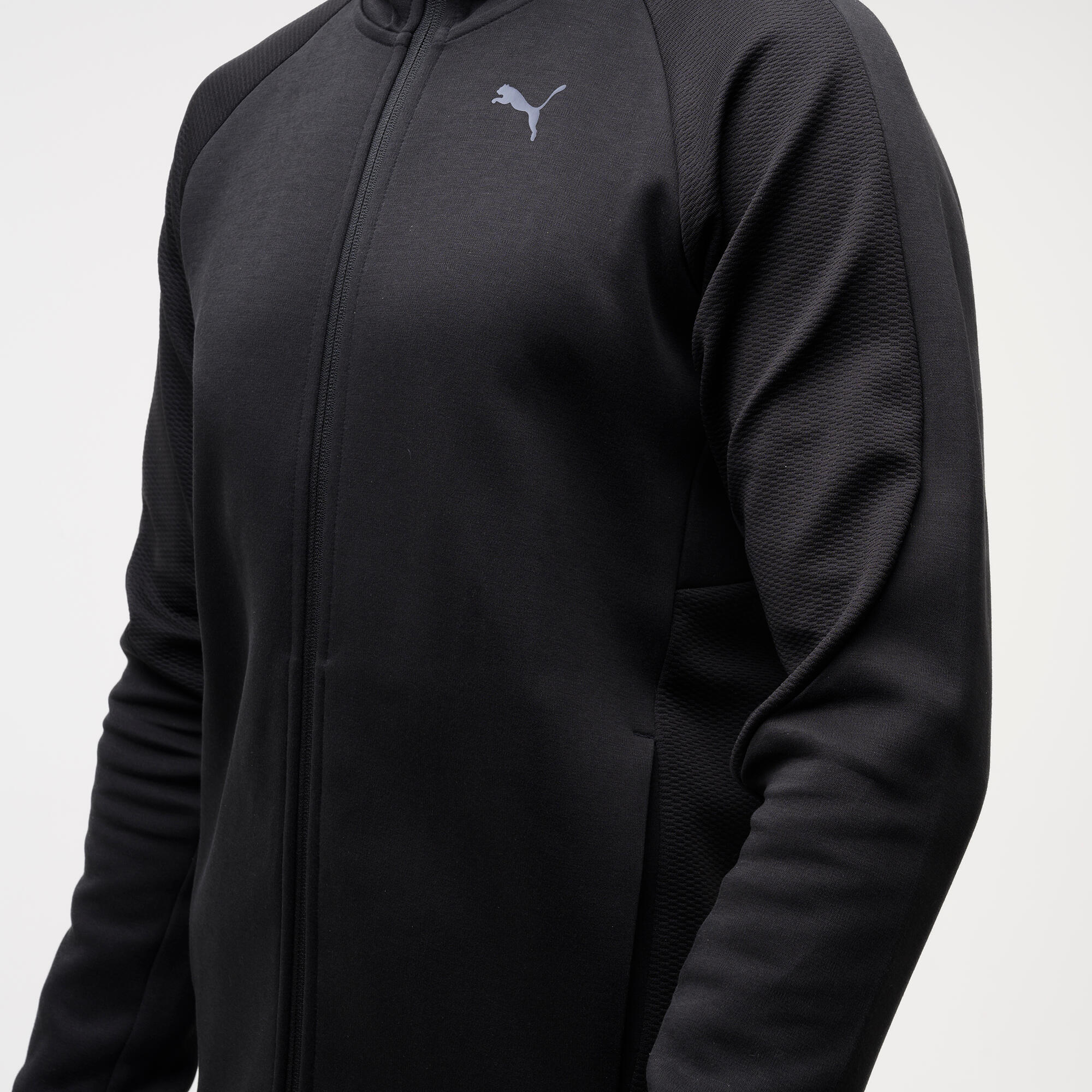 Herenhoodie met rits Active zwart 6/7