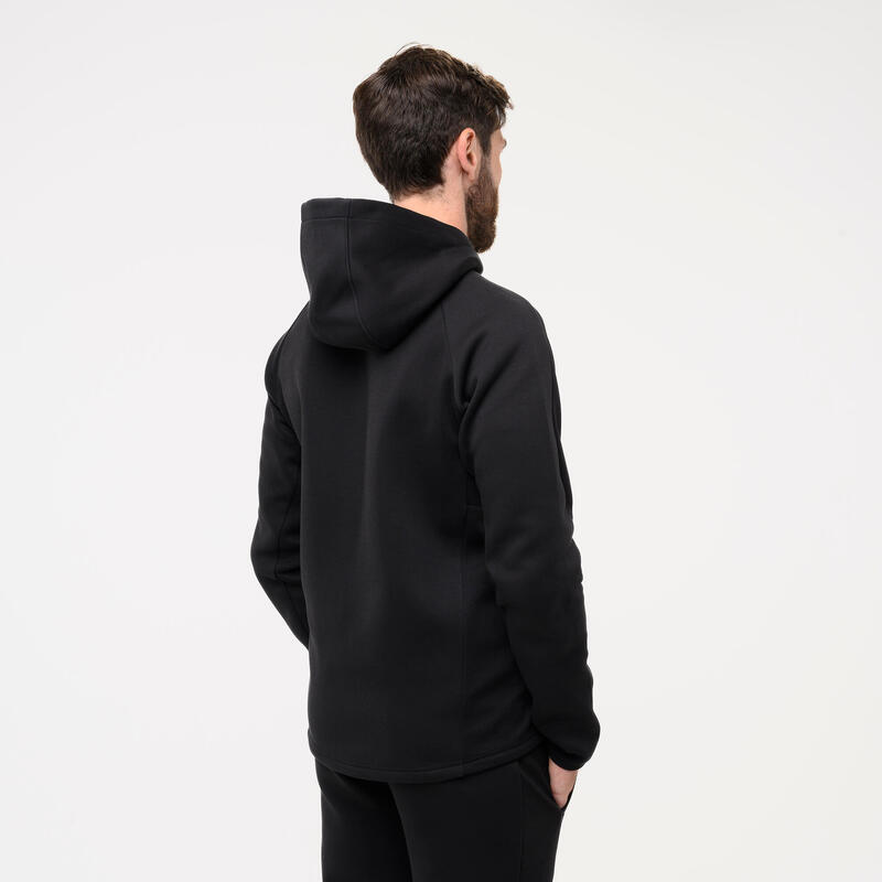 Bluză de trening cu glugă și fermoar active PUMA Negru Bărbați