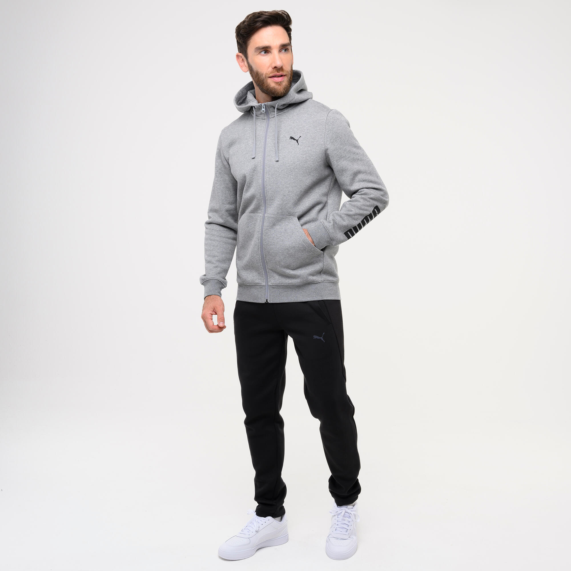 Sudadera Puma Hombre Gris Cremallera Capucha PUMA Decathlon