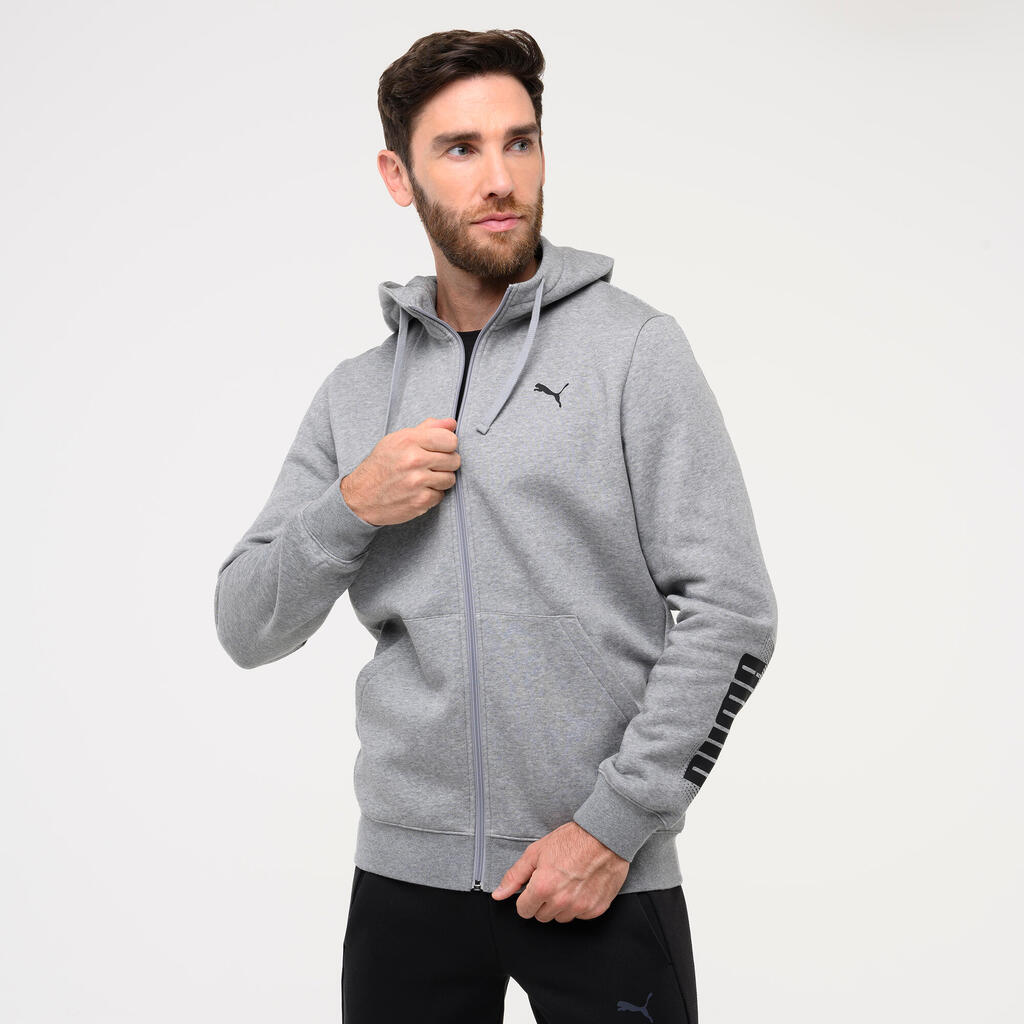 Men's Zip-Up Hoodie - Grey