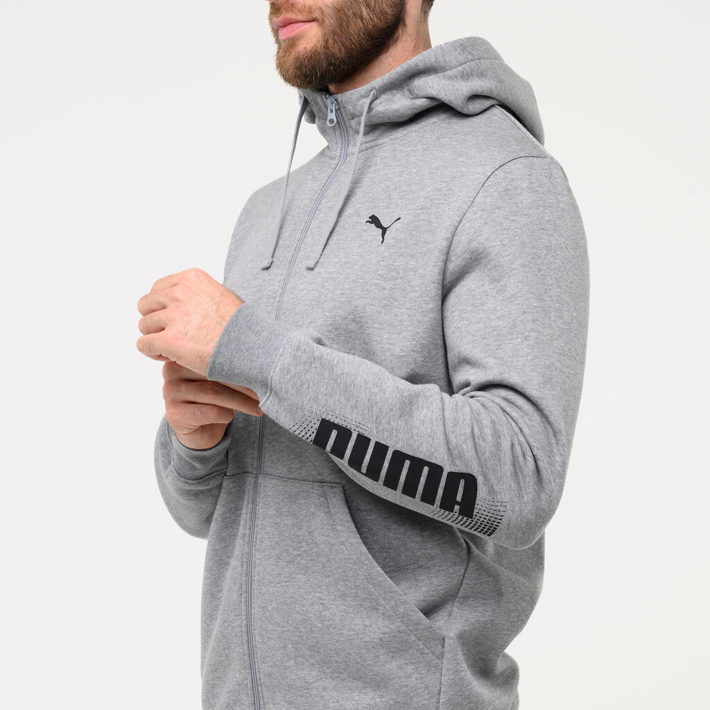Men's Zip-Up Hoodie - Grey