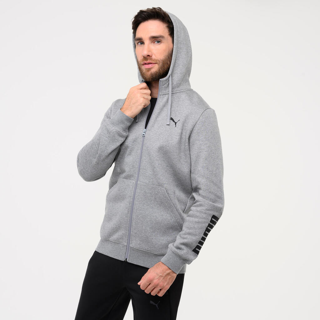 Men's Zip-Up Hoodie - Grey