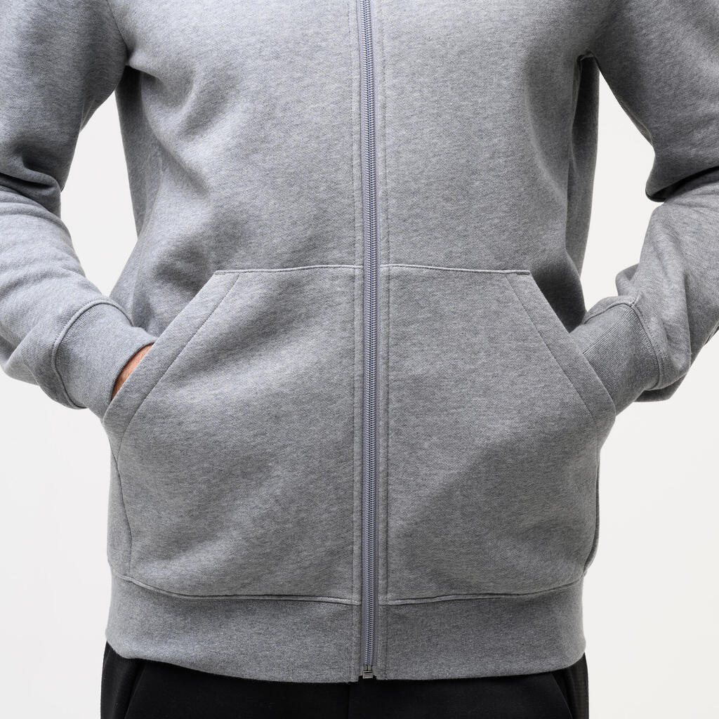 Men's Zip-Up Hoodie - Grey
