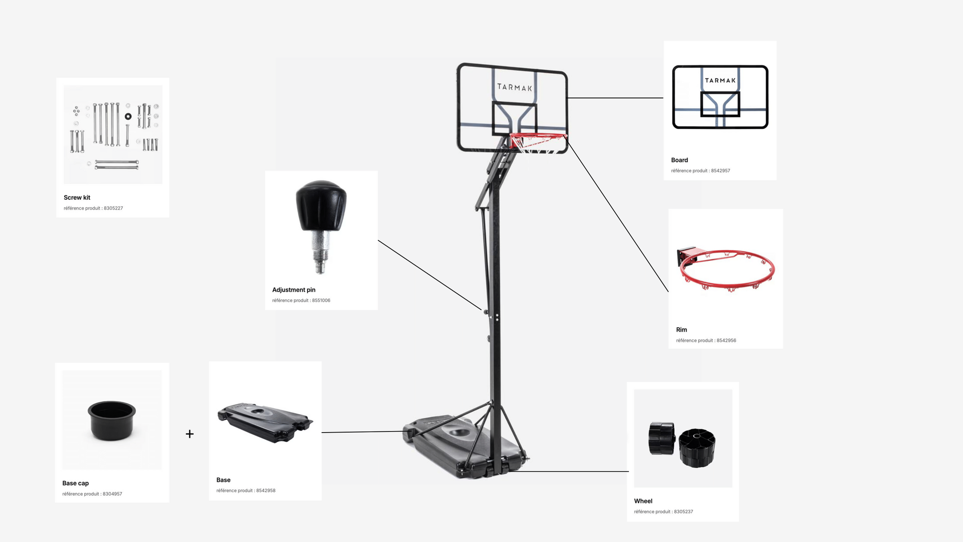 PANIER DE BASKET - TARMAK - B700 PRO: notice, réparation
