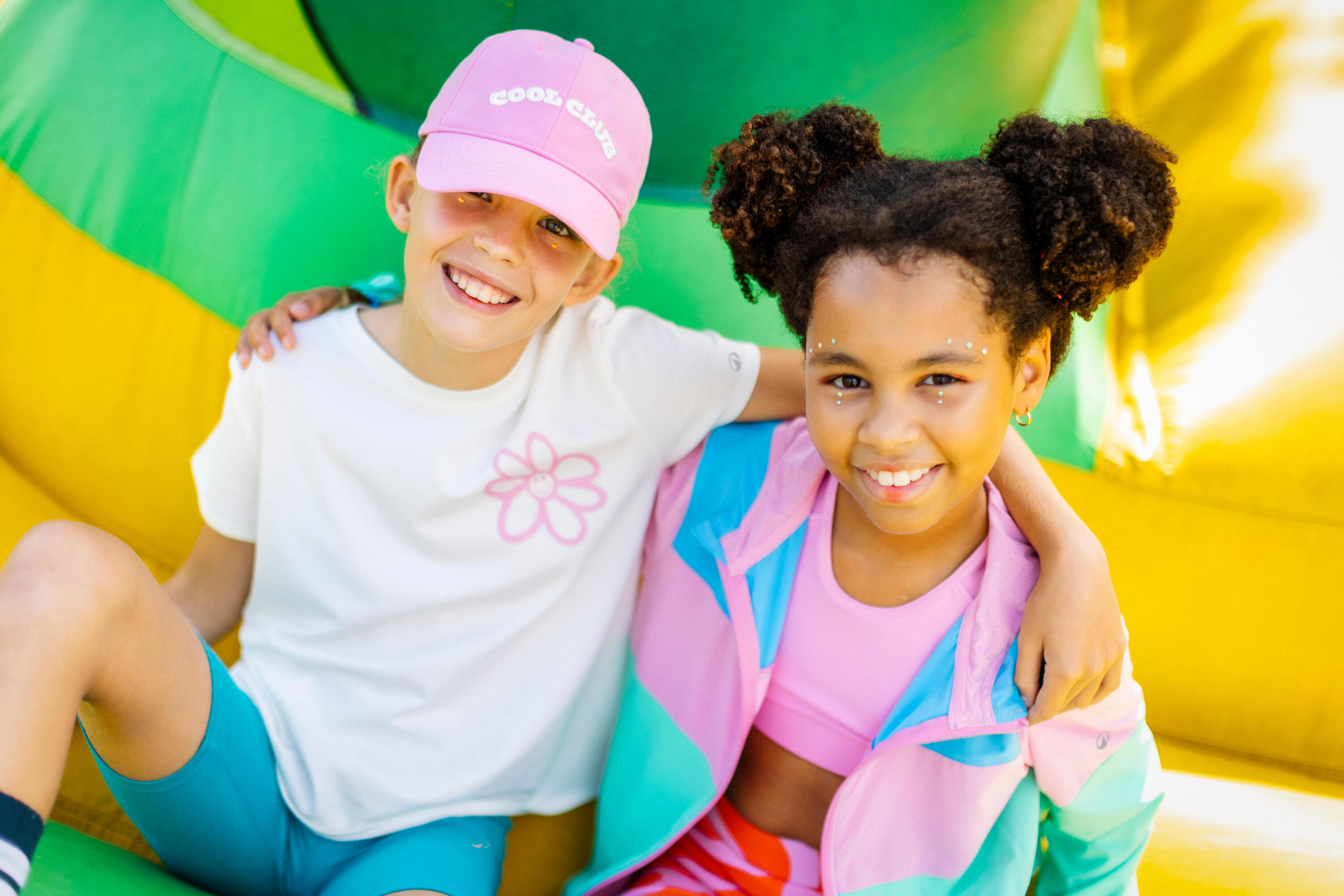 T-shirt de sport en coton fille avec imprimé – 500 7/9