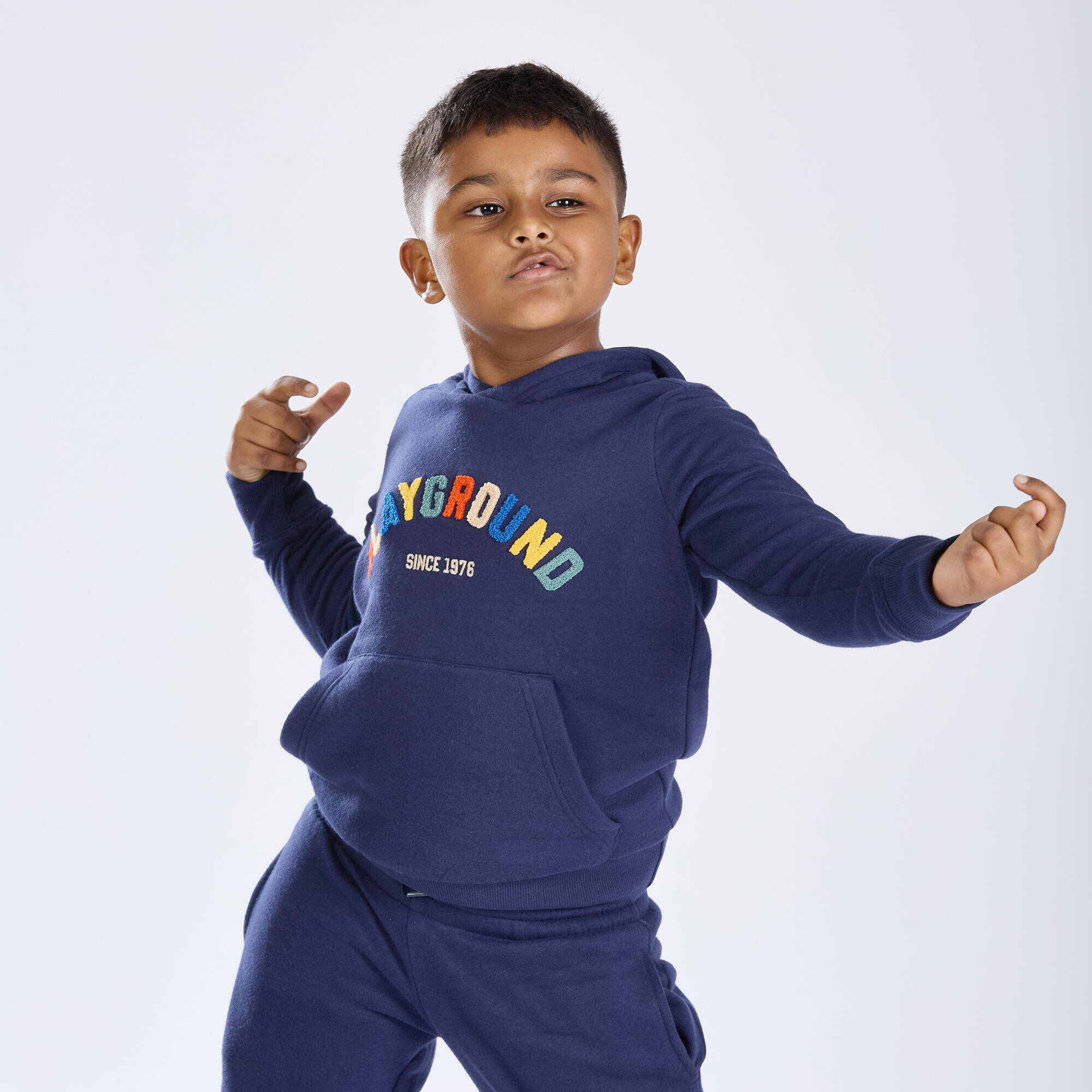 Kids' Cotton Hooded Sweatshirt -  1