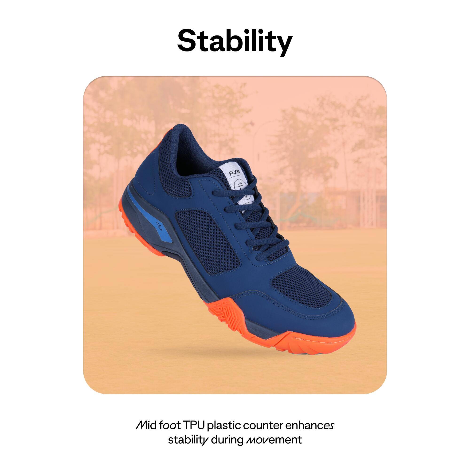 Adult Cricket Shoe CS 500 Comfortable & Flexible Blue Orange -  4