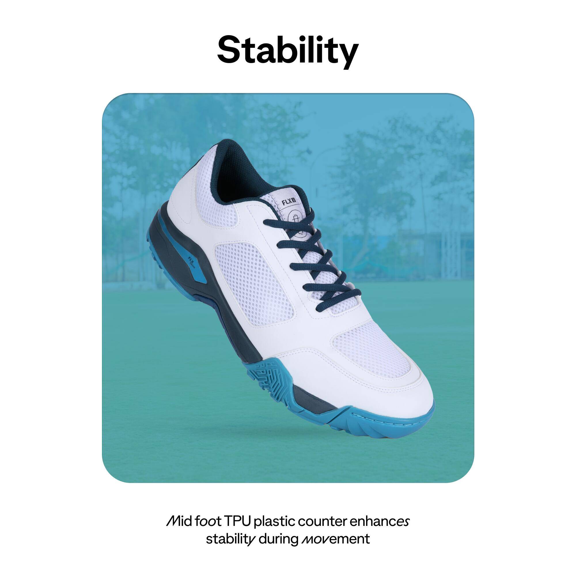 Adult Cricket Shoe CS 500 Durable & Supportive White Turquoise -  3