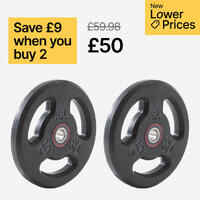 Rubber Weight Disc with Handles 28 mm 10 kg