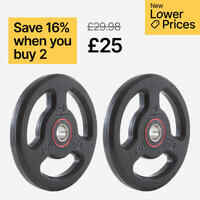 Rubber Disc Weight with Handles 28 mm 5 kg