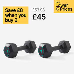 ដុំដែក Hex Dumbbell 7.5 គក ខ្មៅ