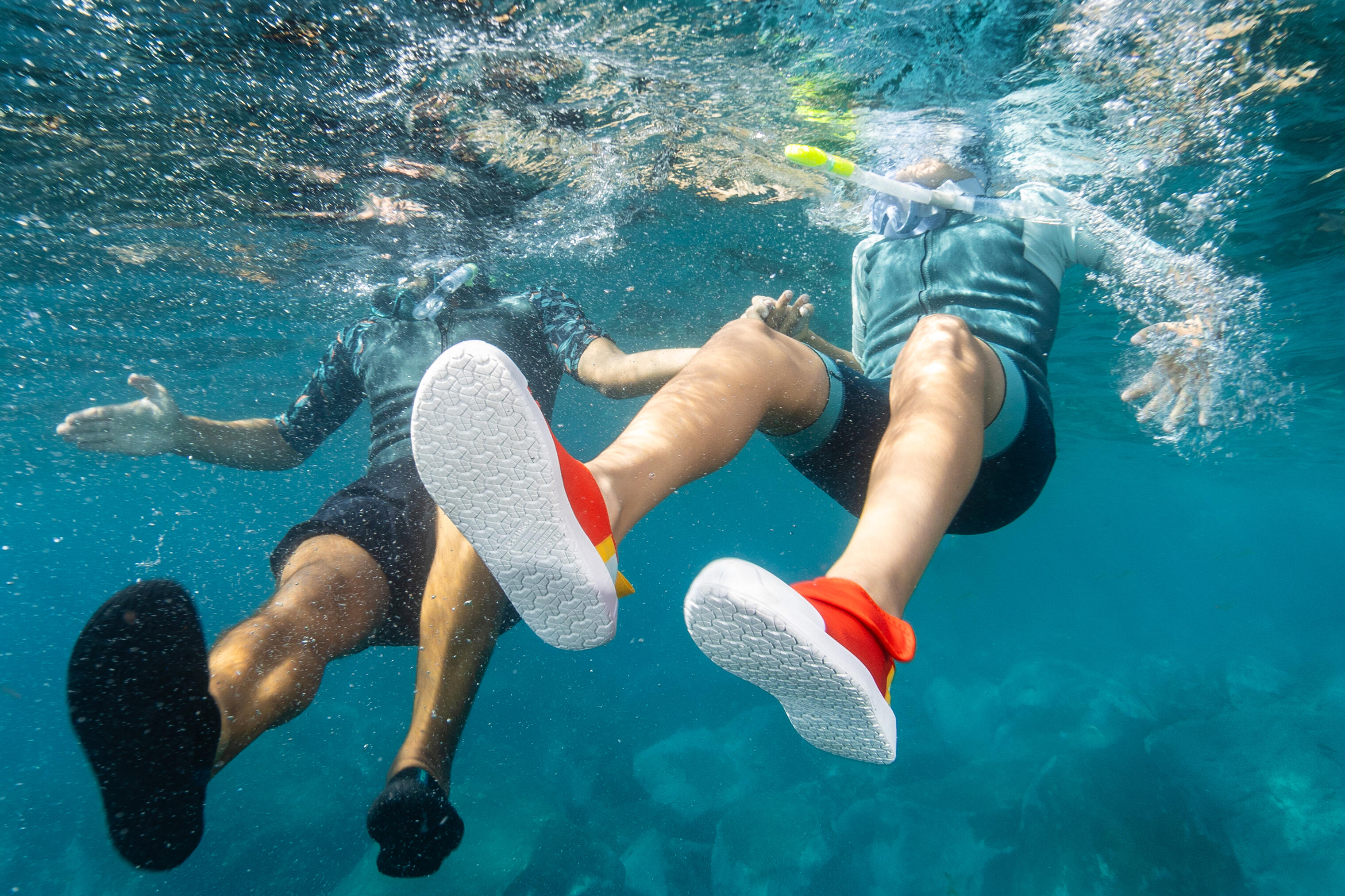 Kids’ Hook and Loop Water Shoes, 120 - SUBEA