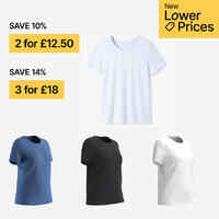 Women's Crew Neck Cotton T-Shirt - Blue