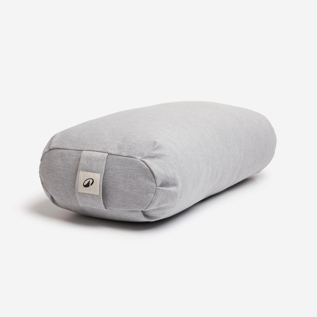 Flat Yoga Bolster Cushion - Grey
