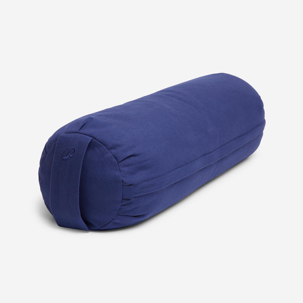 Yoga Spelt-Filled Round Bolster - Dark Blue