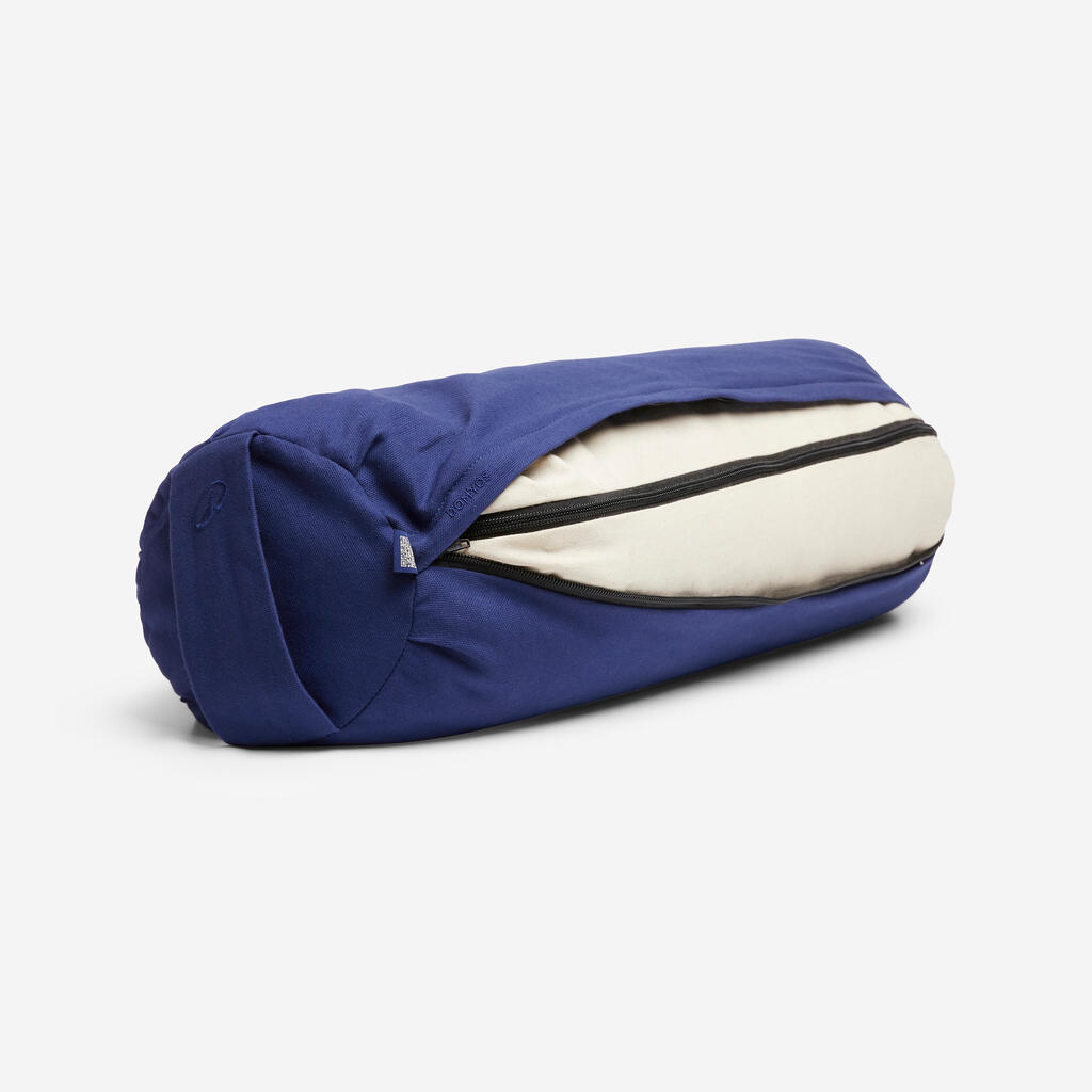 Yoga Spelt-Filled Round Bolster - Dark Blue