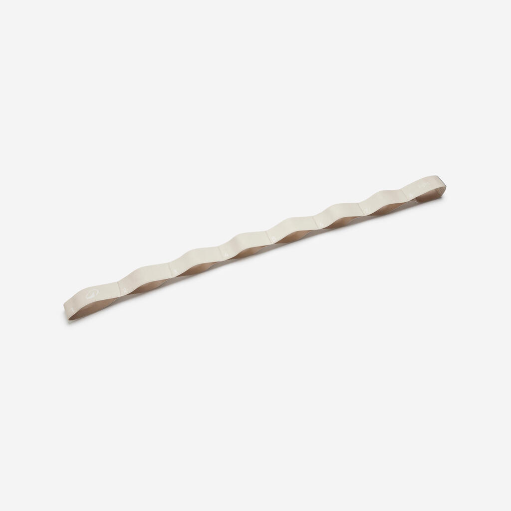 Élastique textile de fitness, 7kg, résistance légère, beige