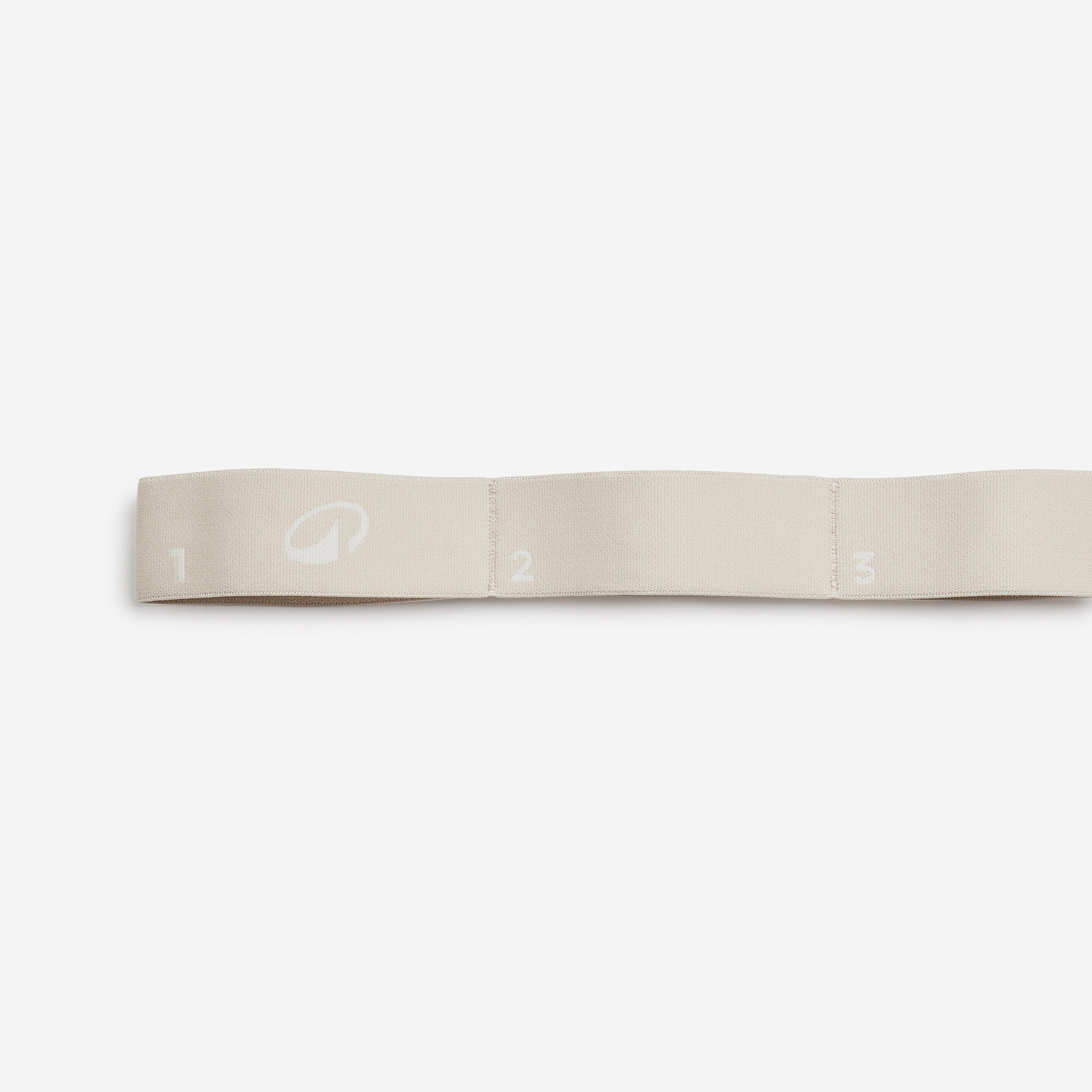 Élastique textile de fitness, 7kg, résistance légère, beige 3/5