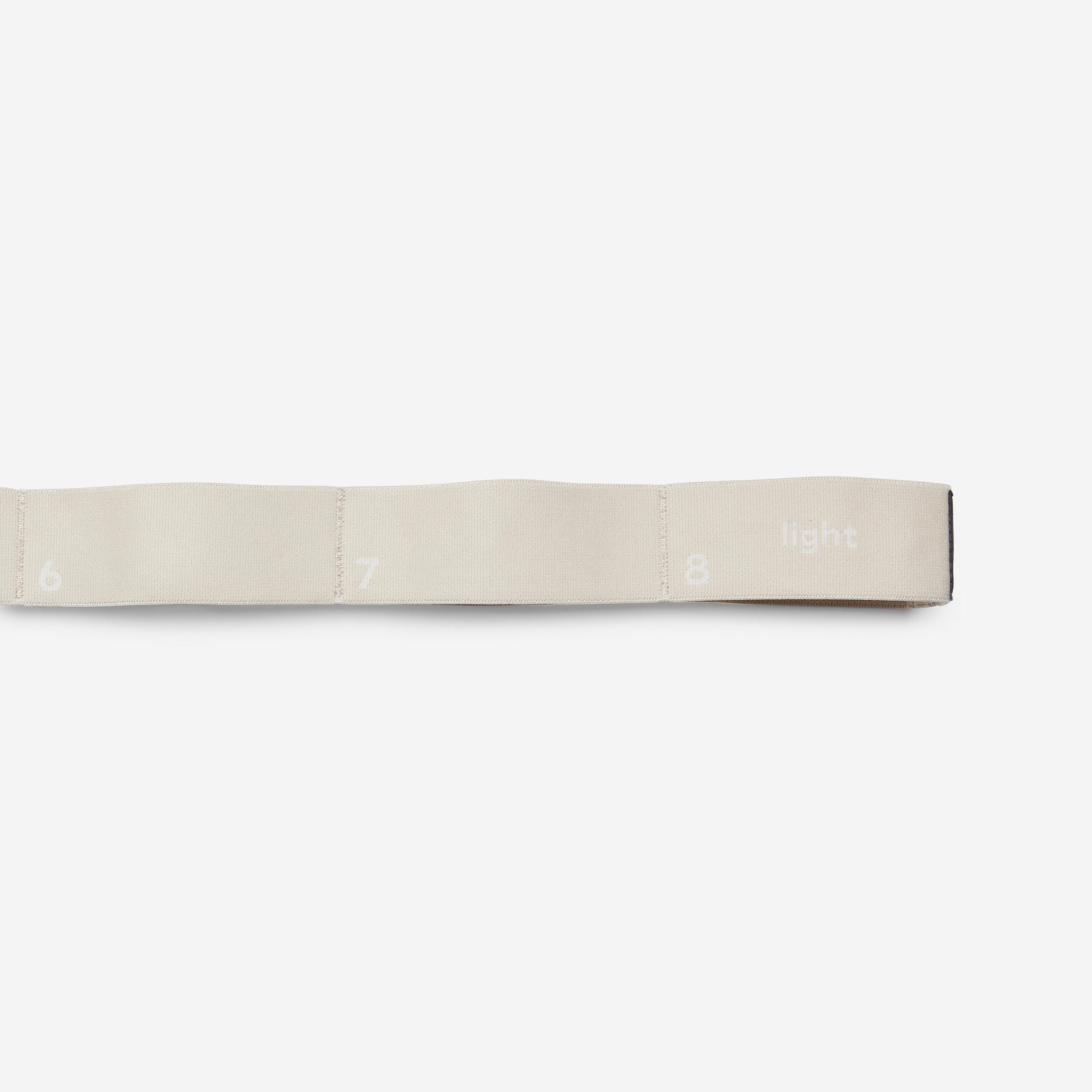 Élastique textile de fitness, 7kg, résistance légère, beige 2/5