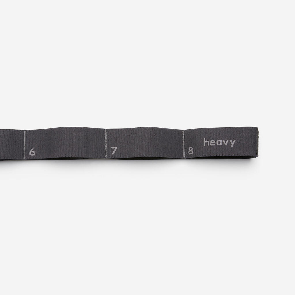 Fitness Fabric Resistance Band, 15 kg High Resistance - Grey