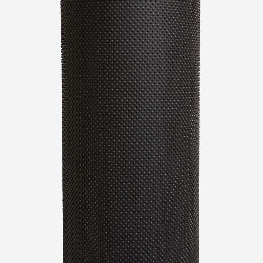 Rouleau en mousse de Pilates longueur 90 cm diamètre 15 cm, Foam roller noir