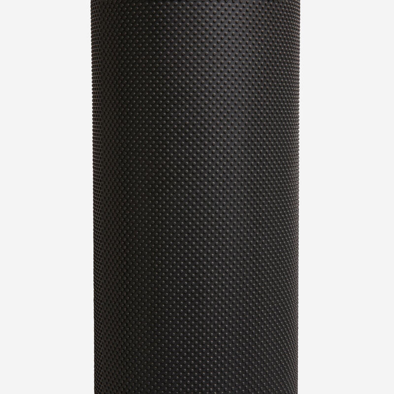 Rolă din spumă Pilates lungime 90 cm diametru 15 cm, Foam roller Negru