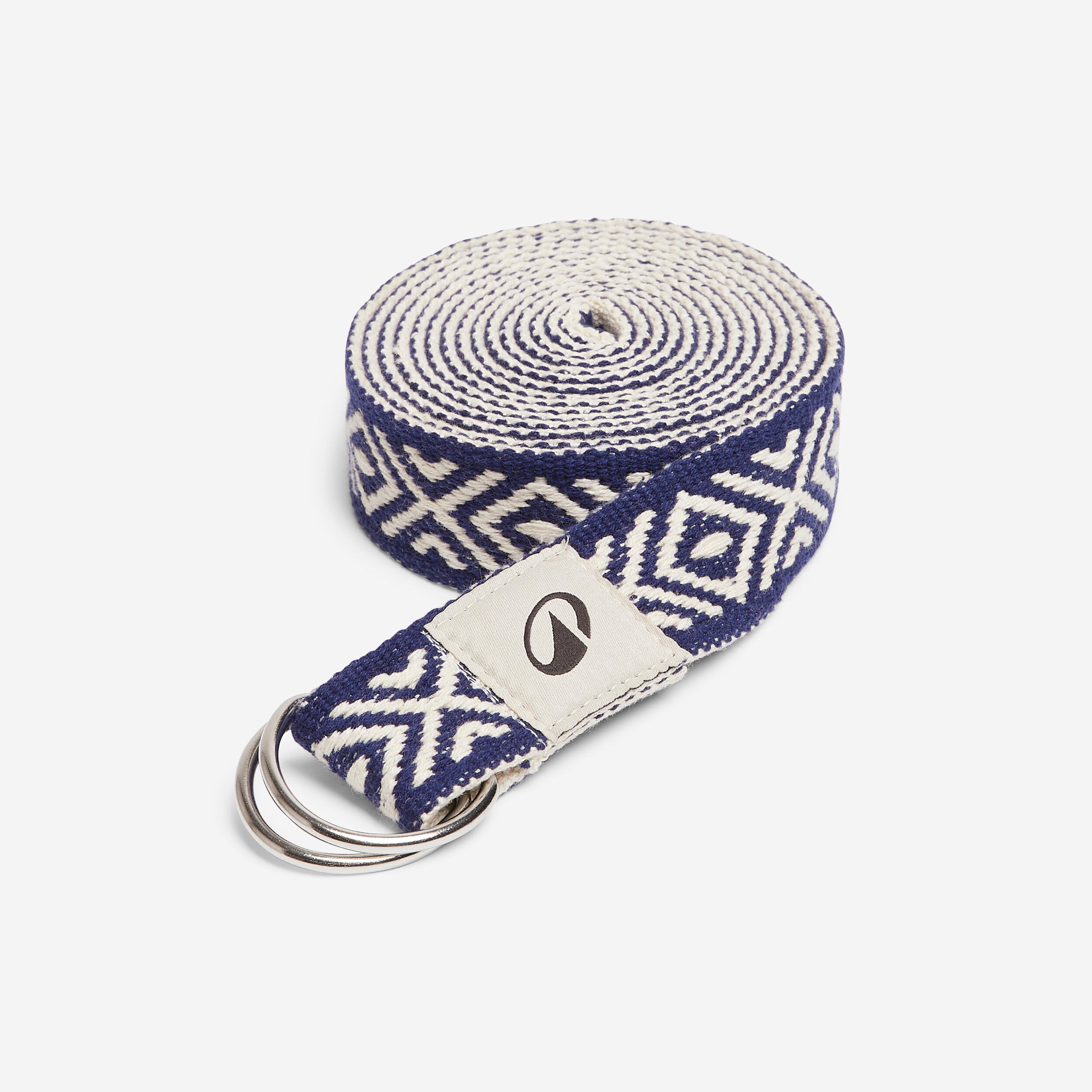 Yoga Strap 3M with Patterns - Blue and White