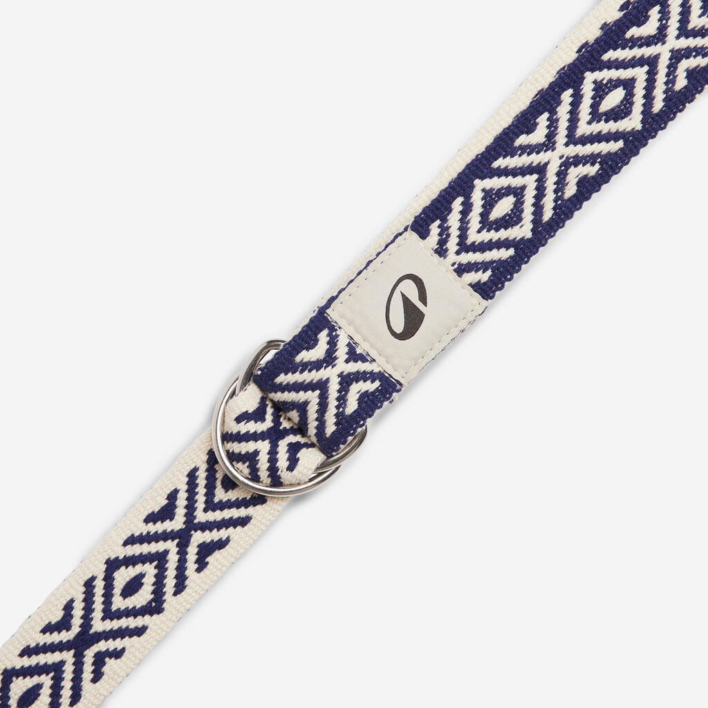 Yogagurt 3 m - blau/natur bedruckt 
