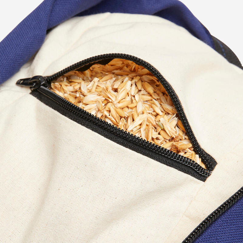 Zafu coussin rond de yoga et méditation rembourrage épeautre, bleu foncé