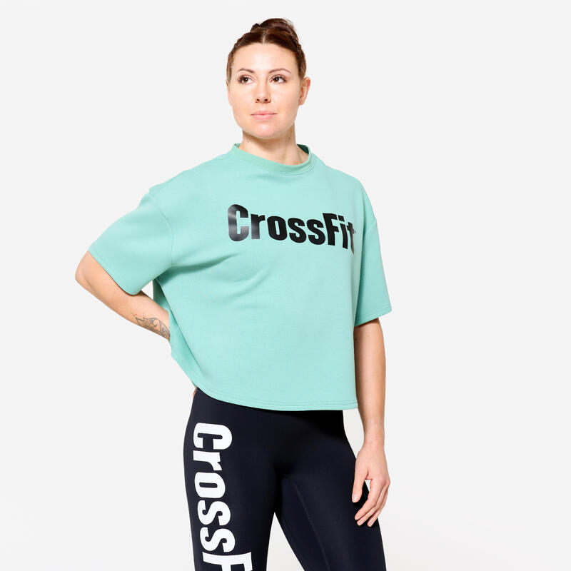 Tricou Crossfit®  crop top Verde Damă