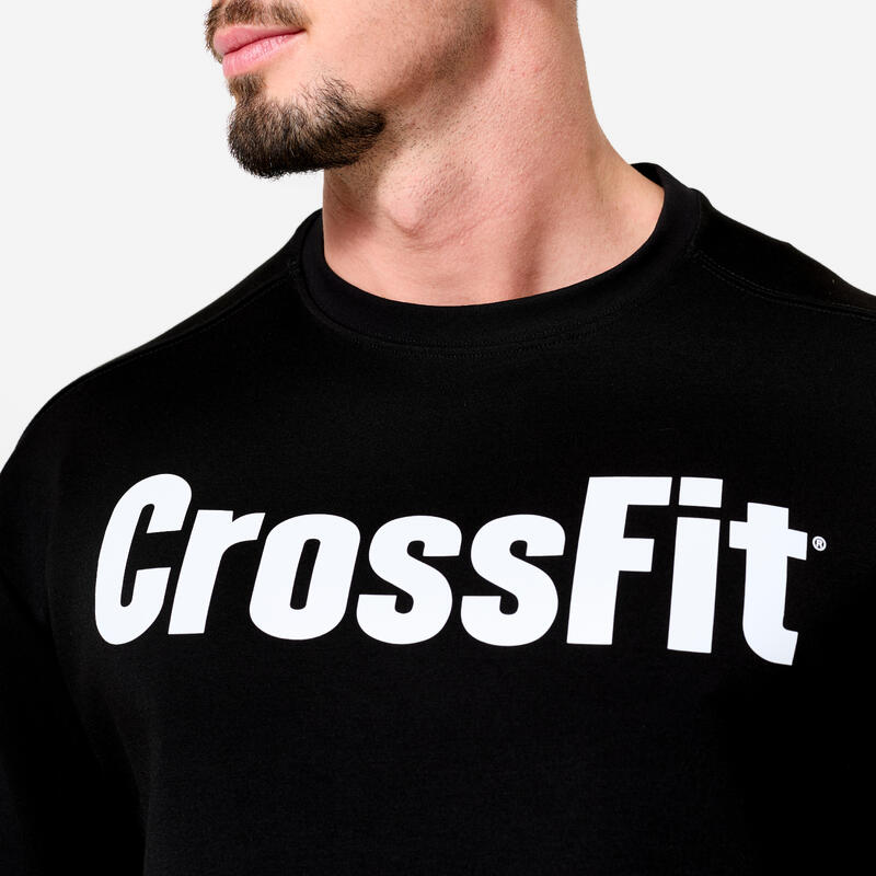 Tee shirt de crossfit® oversize unisexe, noir