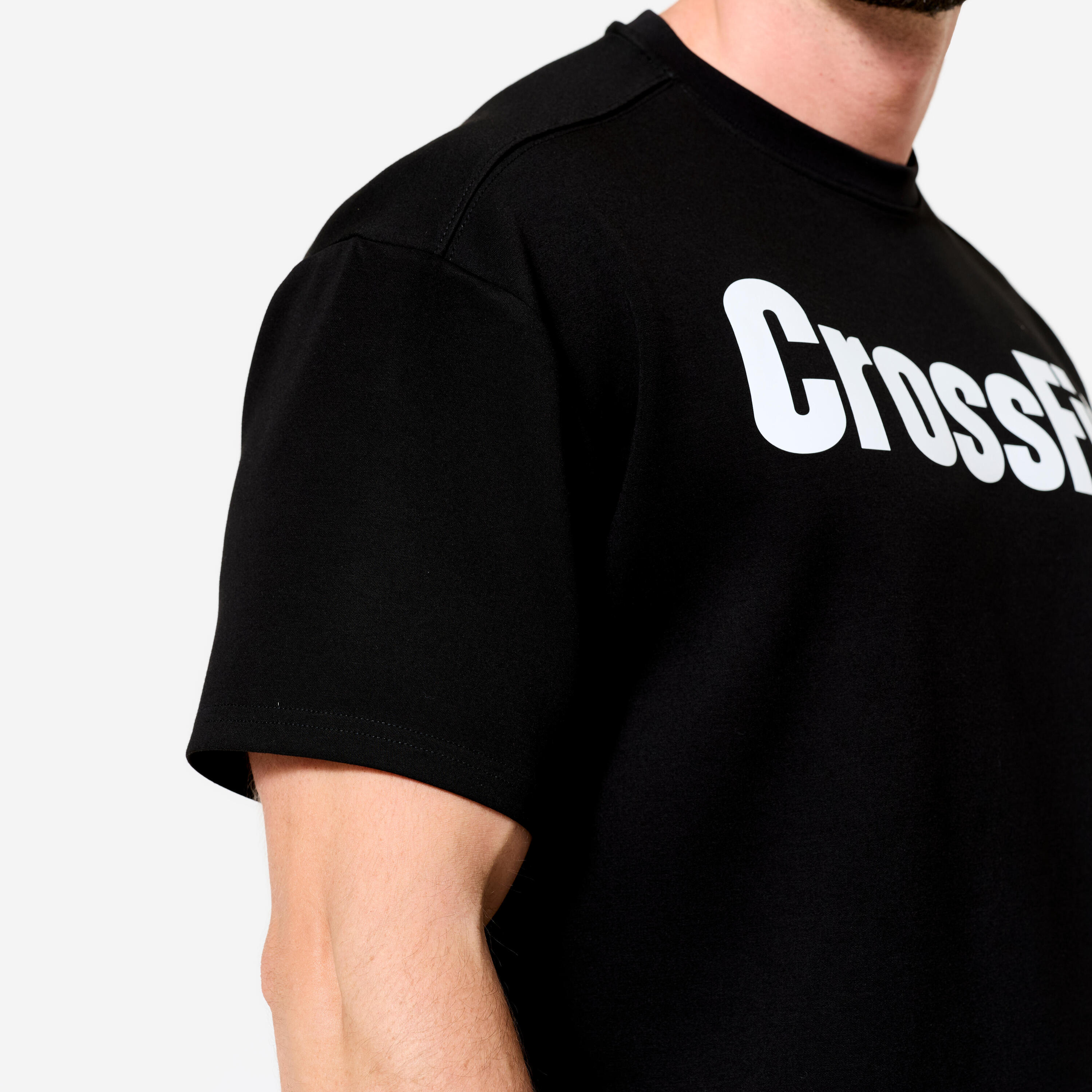 Tee shirt de crossfit® oversize unisexe, noir 4/13