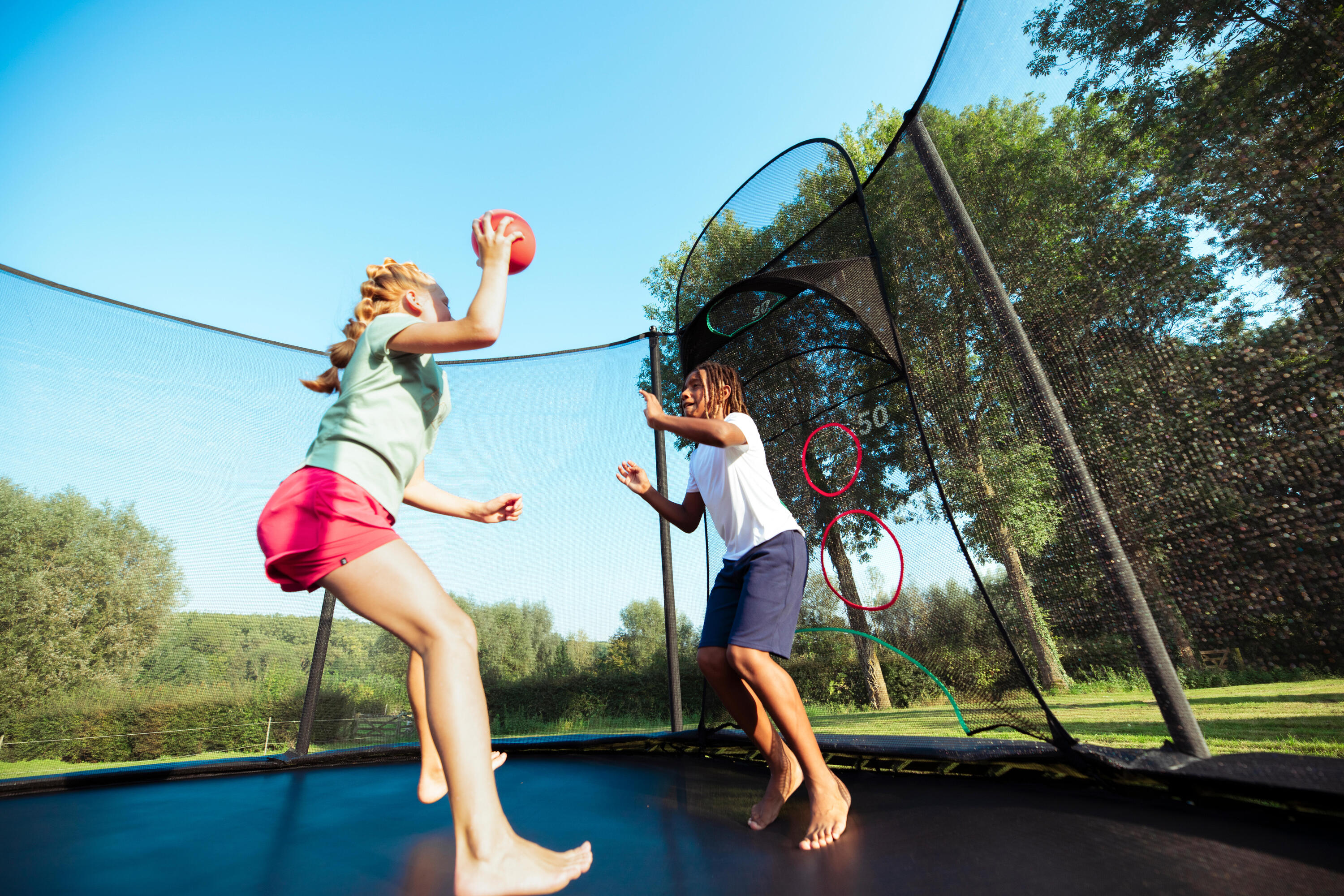 Short multisport coton enfant mixte, bleu 7/10