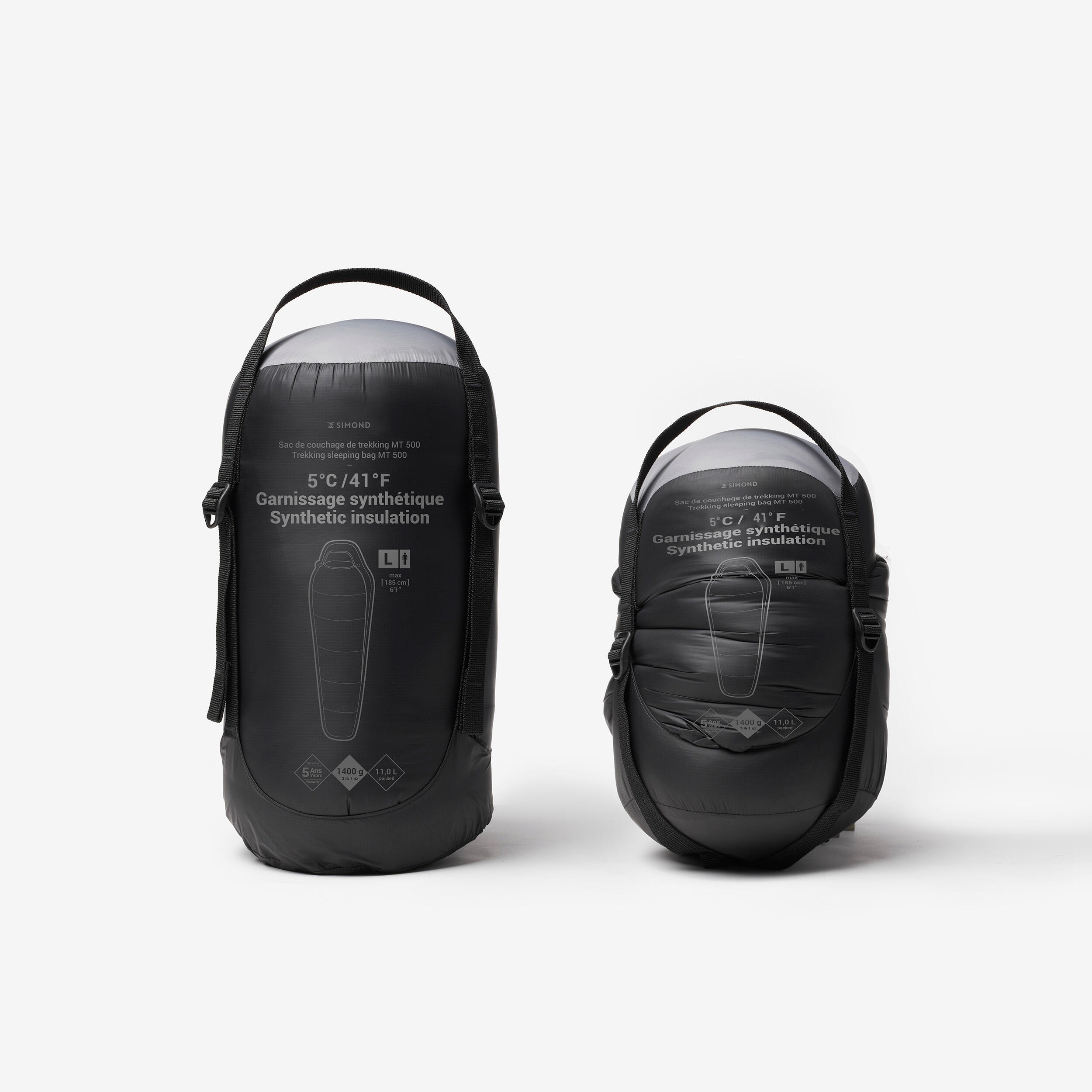 Trekking Sleeping Bag MT500 5°C Synthetic