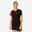 Tricou Badminton Lite 560 Negru/Fluo Damă