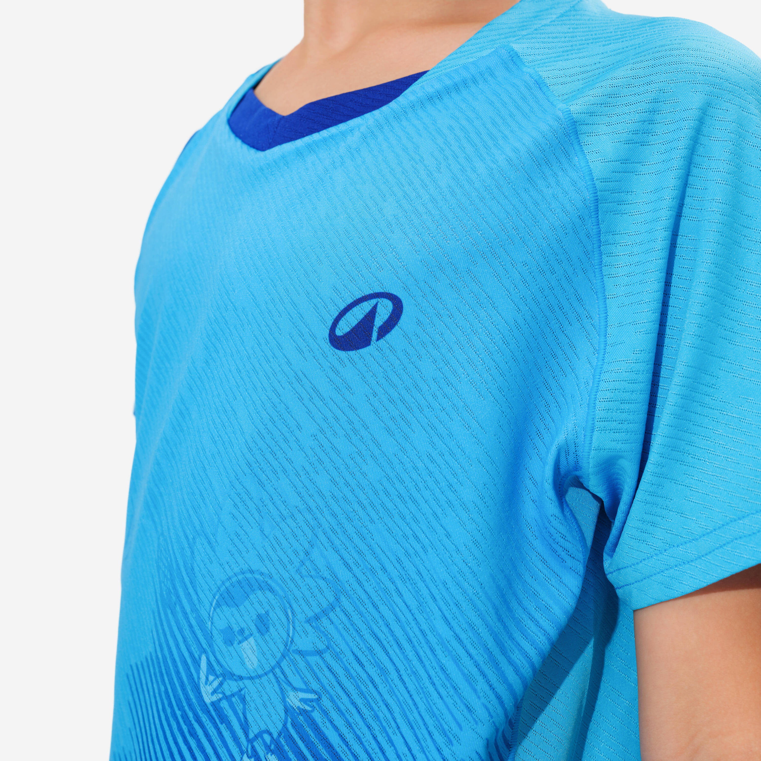 LITE Badminton T-shirt 560 Junior Royal Aqua -  5