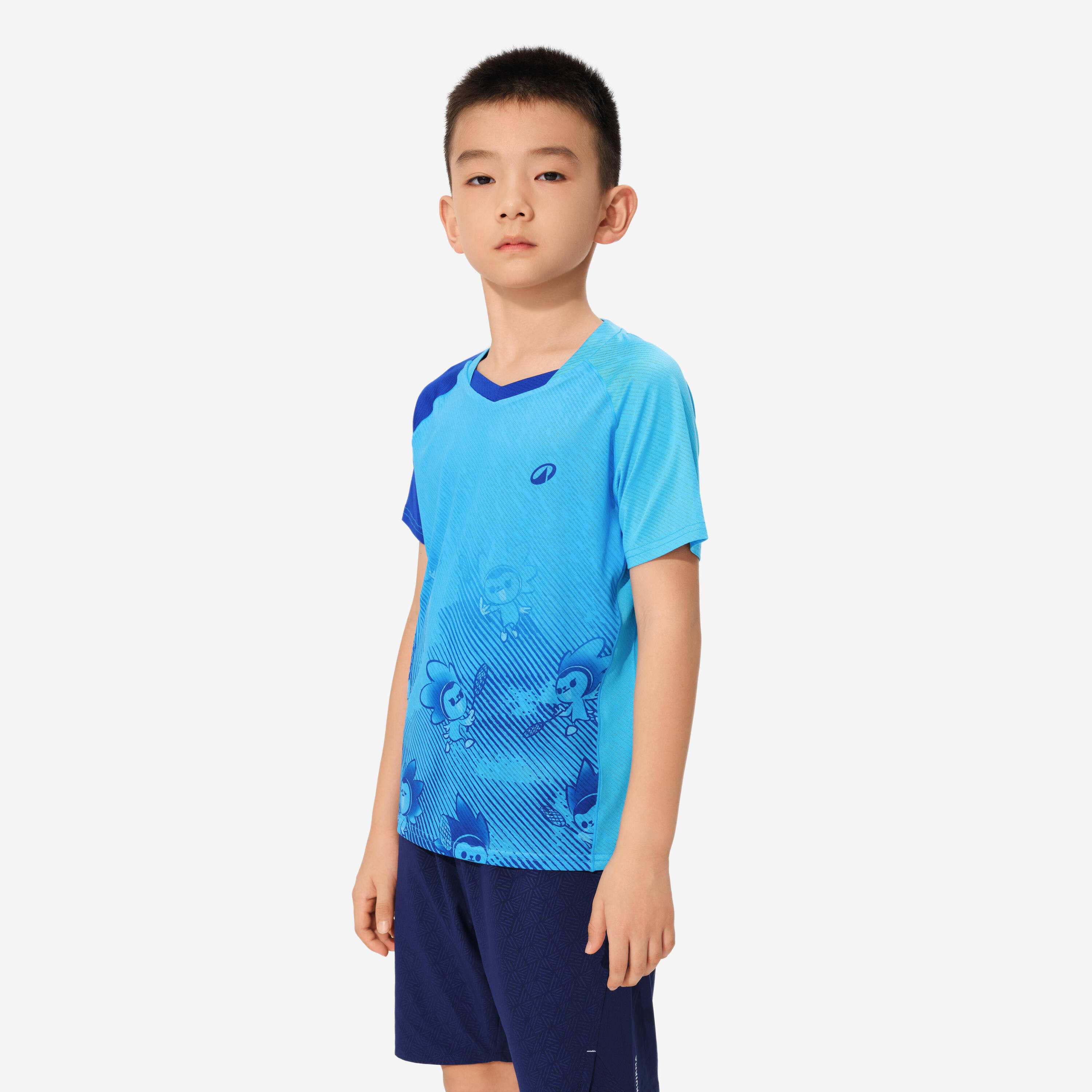 LITE Badminton T-shirt 560 Junior Royal Aqua -  1