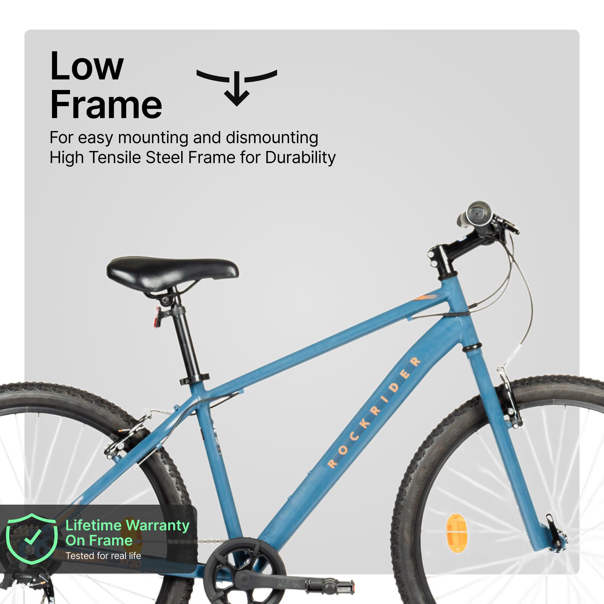 Mountain Bike Rockrider ST30 - 7 Speed, MTB Tyres, Unisex Frame, V-Brakes