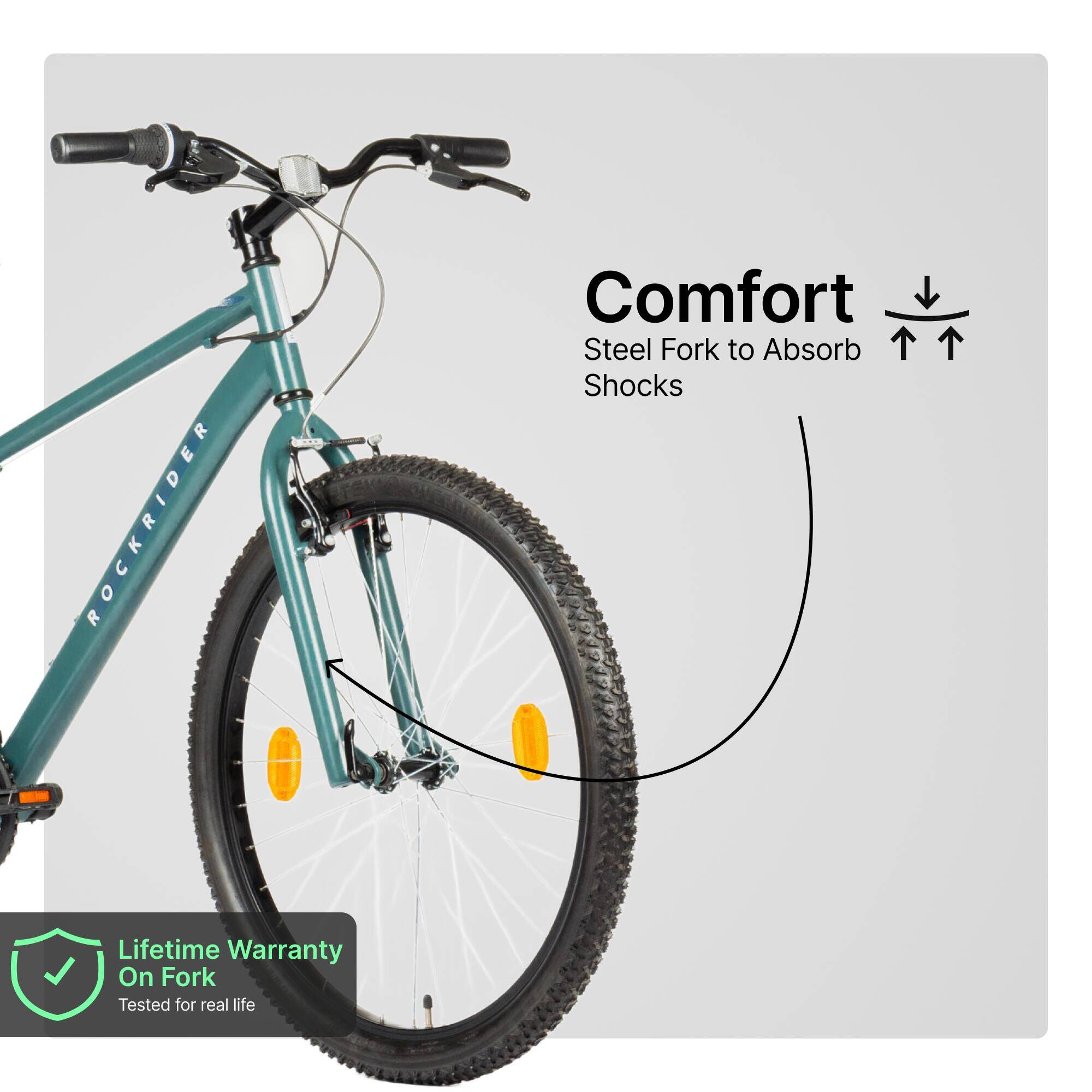 Mountain Bike Rockrider ST30 - 7 Speed, MTB Tyres, Unisex Frame, V-Brakes -  4