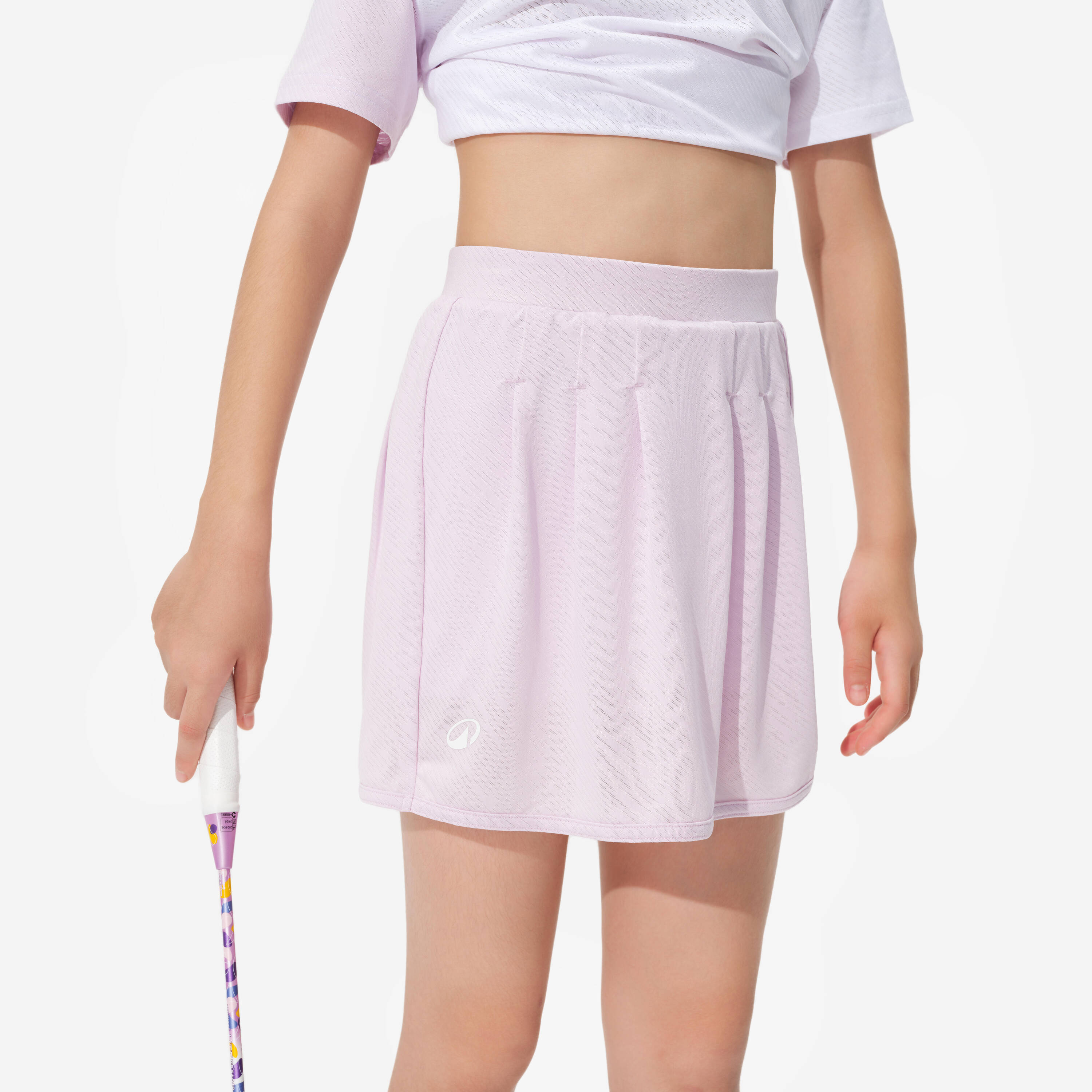 Badminton junior 560 skirt light lilac -  3