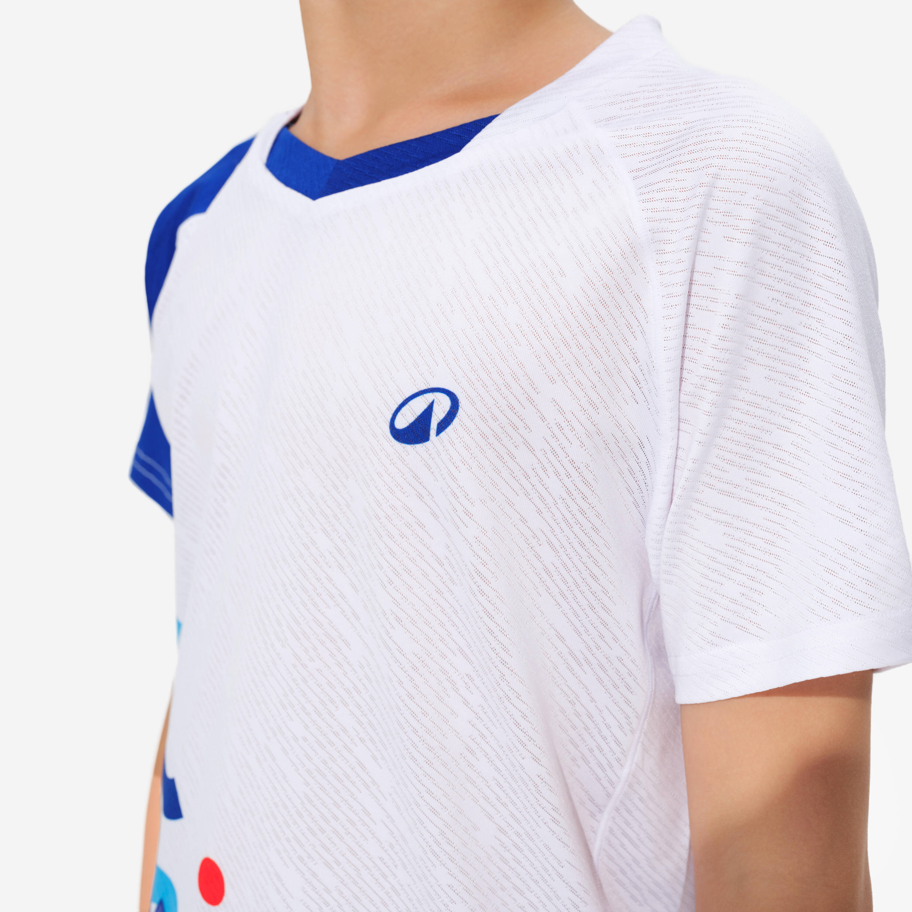 LITE Badminton T-shirt 560 Junior Royal White -  5