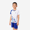 LITE Badminton T-shirt 560 Junior Royal White