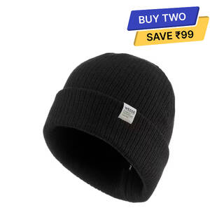 ADULT SKI HAT - FISHERMAN - BLACK