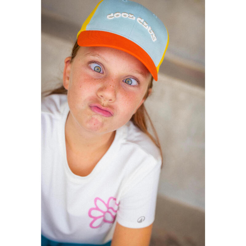 Casquette enfant respirante réglable mixte, vert rouge jaune
