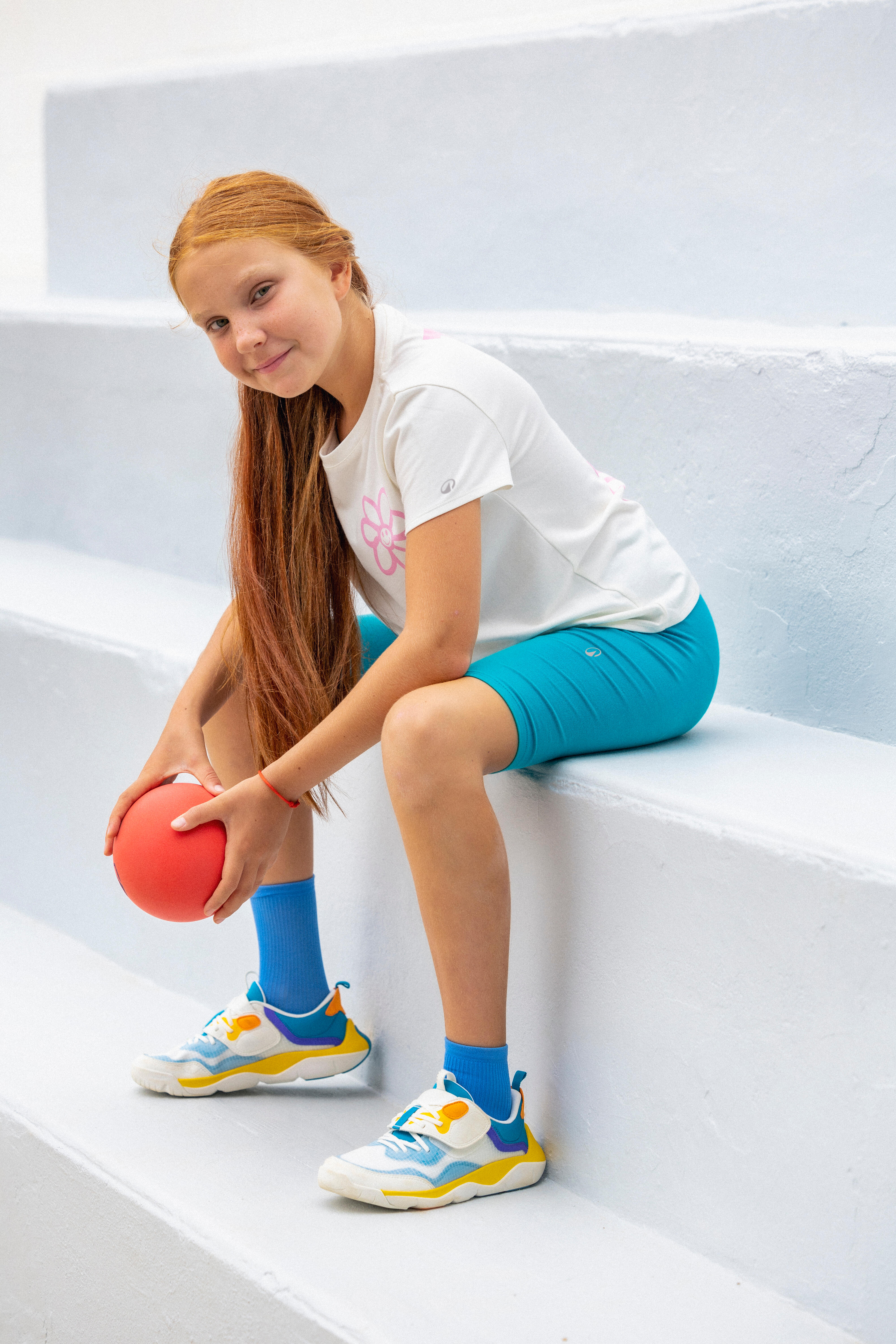 Girls' Cotton Sports T-Shirt with Print – 500 - DECATHLON