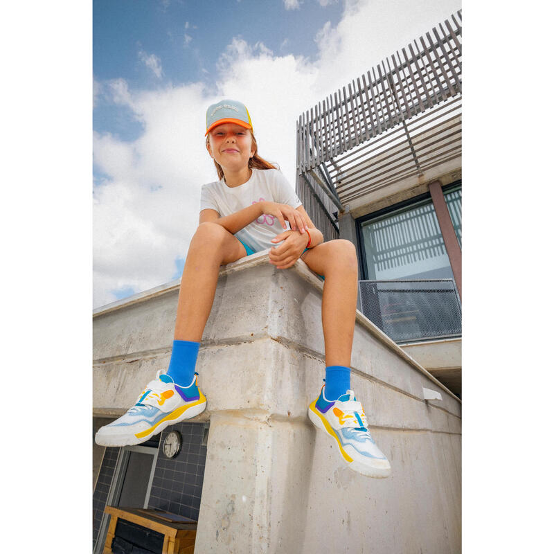 Casquette enfant respirante réglable mixte, vert rouge jaune